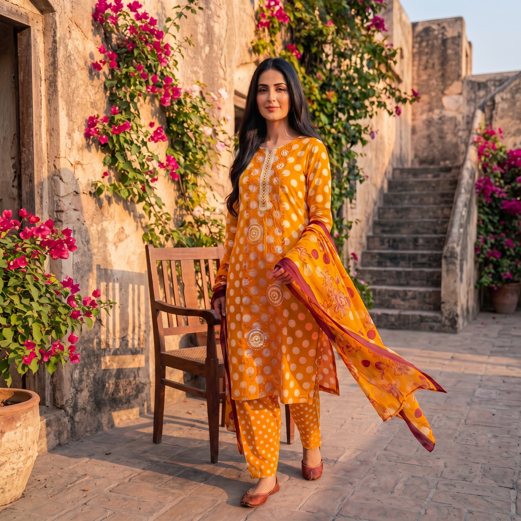 Zellora Sunshine Bloom Embroidered Lawn 3 Piece Suit | Unstitched