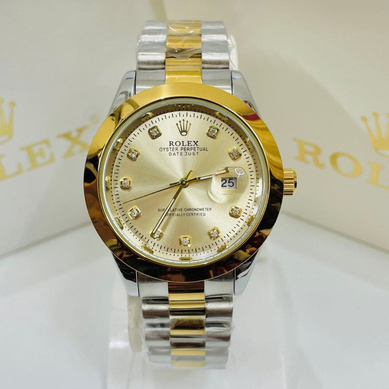 Rolex Perpetual Date Just Watch+Golden