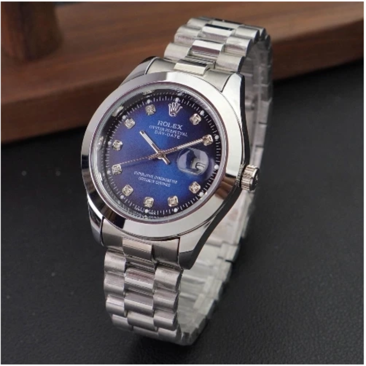 Rolex Oyster Perpetual Date Navy Blue Dial+Quality Watch