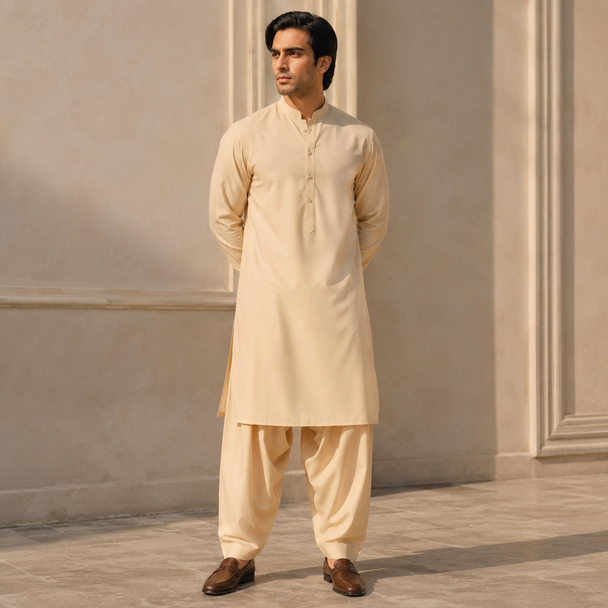 Desire Wash-N-Wear Unstitched Suit