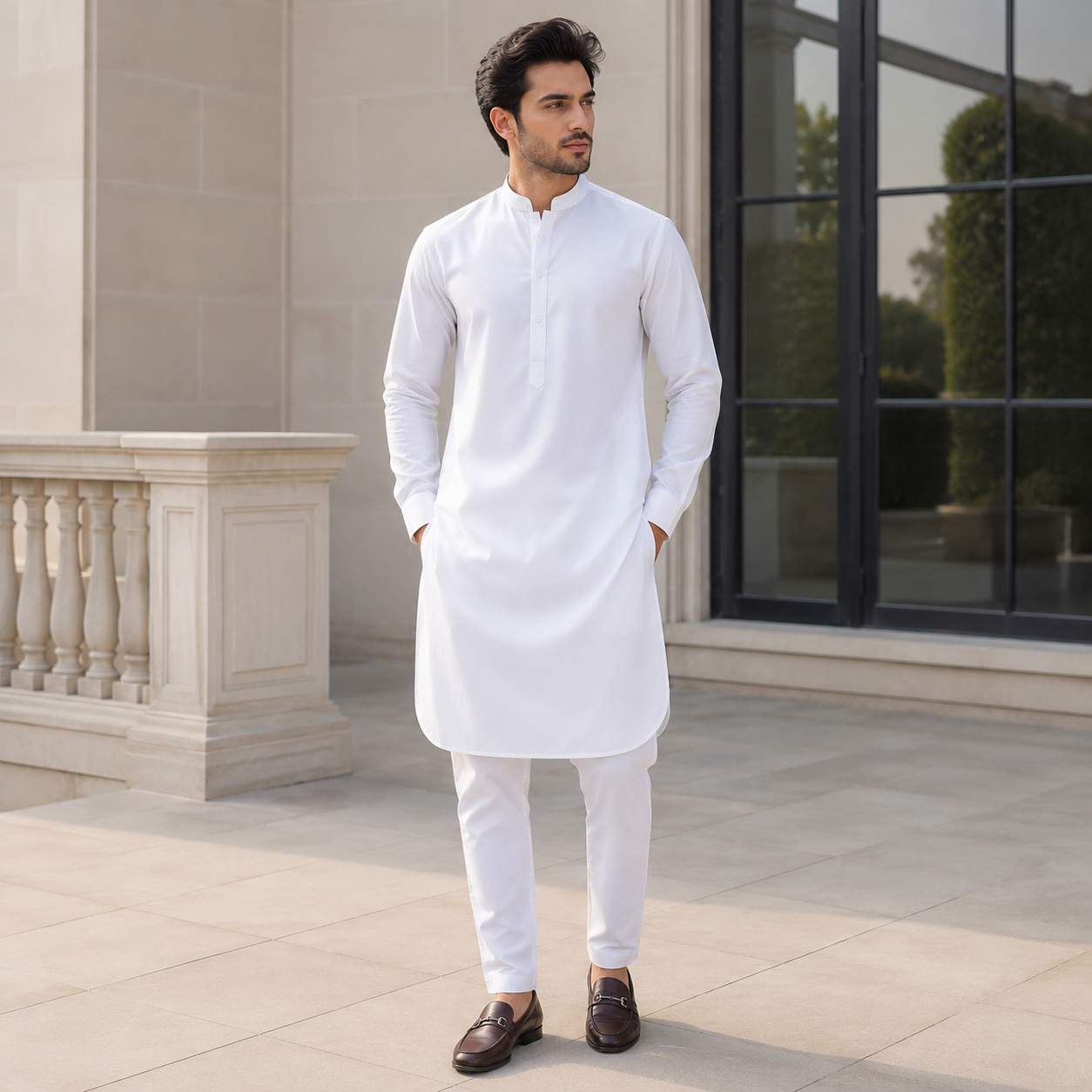 Desire Wash-N-Wear Unstitched Suit
