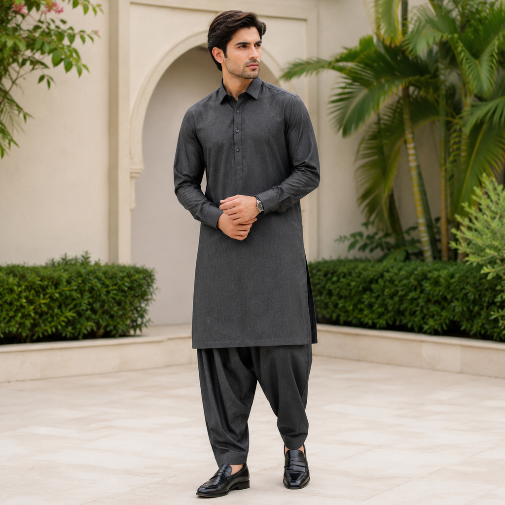 Bell Gold | Silk Cotton Men's Unstitched Suit