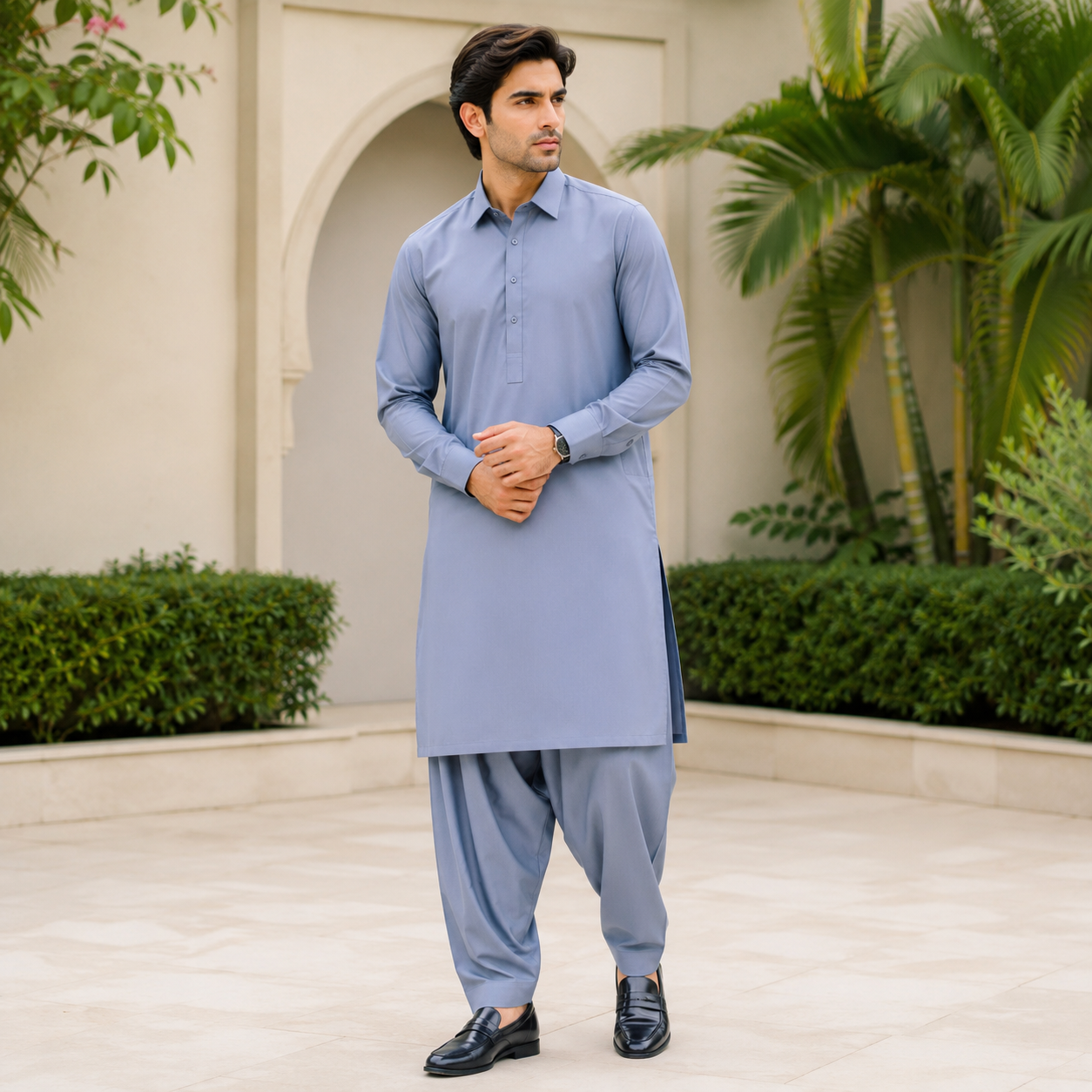 Bell Gold | Silk Cotton Men's Unstitched Suit