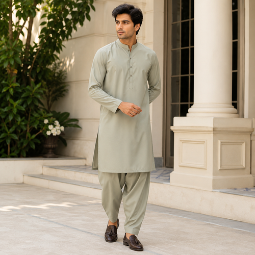 China Boski Unstitched-Suit |  Pista Green