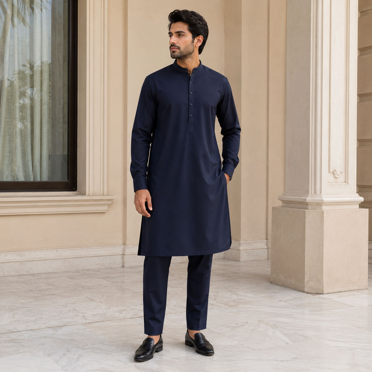 Zellora Premium Wash-N-Wear – Unstitched Suit