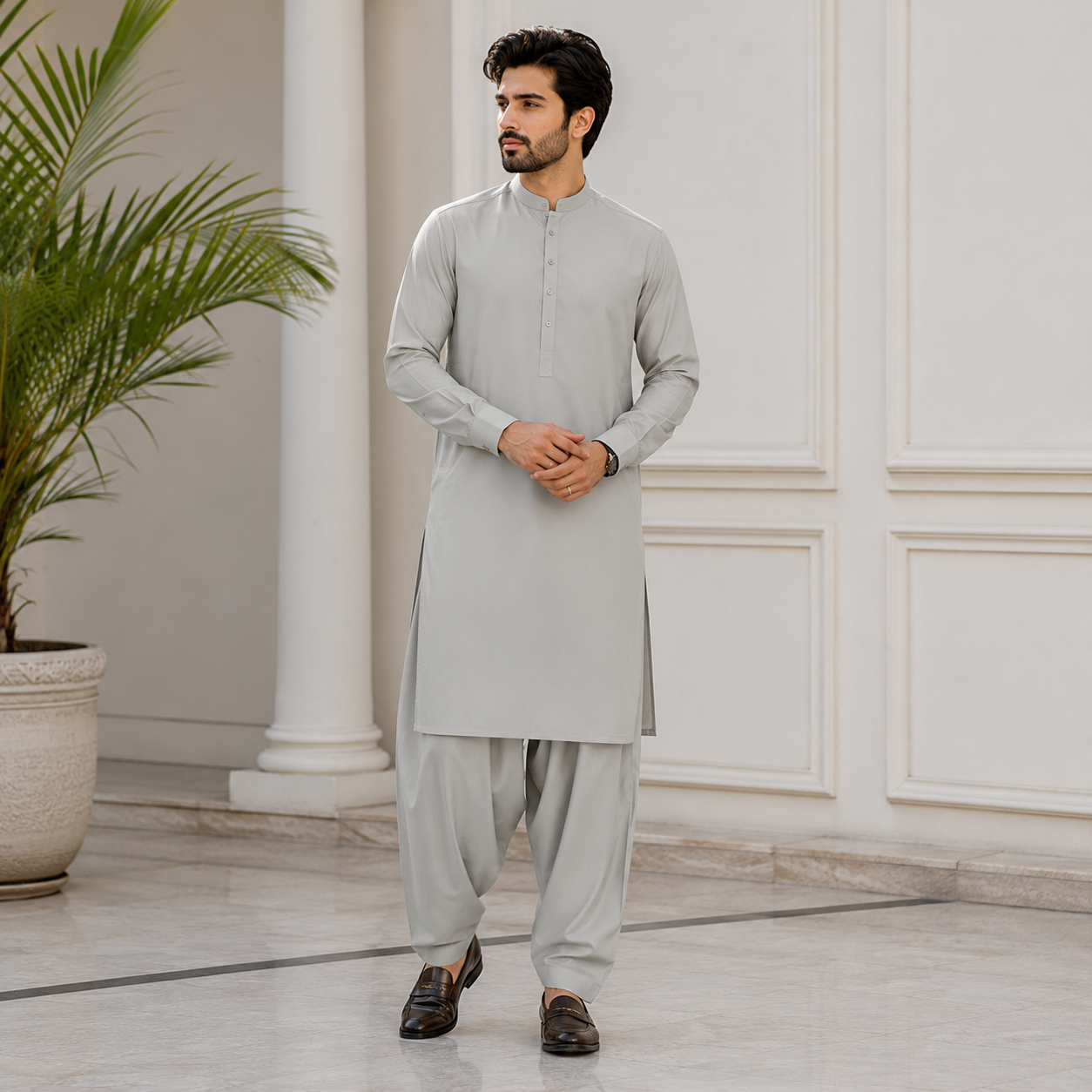 Zellora Uni Gold Wash-N-Wear Suit