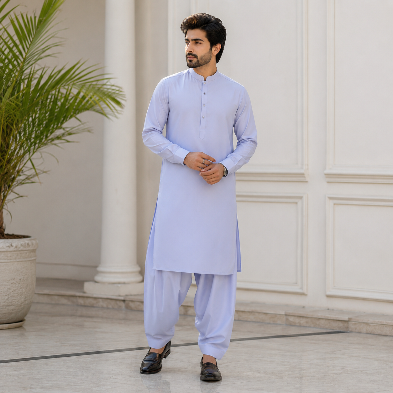 Zellora Uni Gold Wash-N-Wear Suit