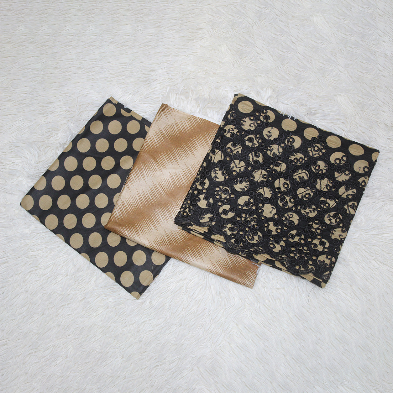 Zellora Black Polka Chikankari Lawn Unstitched Suit