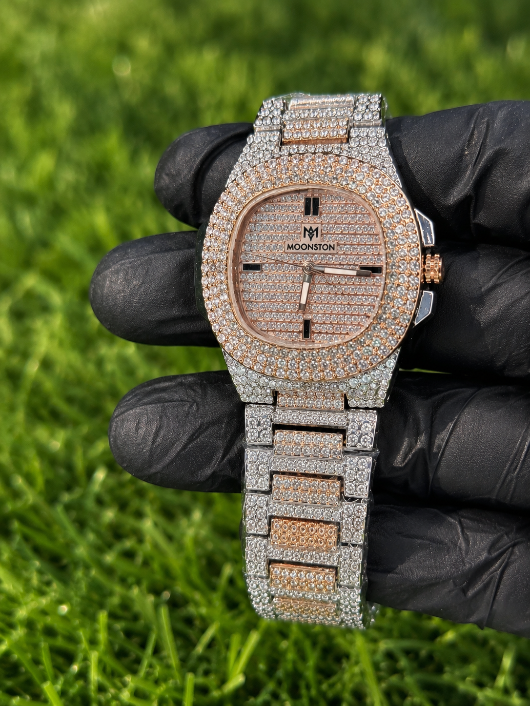 Moonstone Ladies Luxury Rhinestone Watch