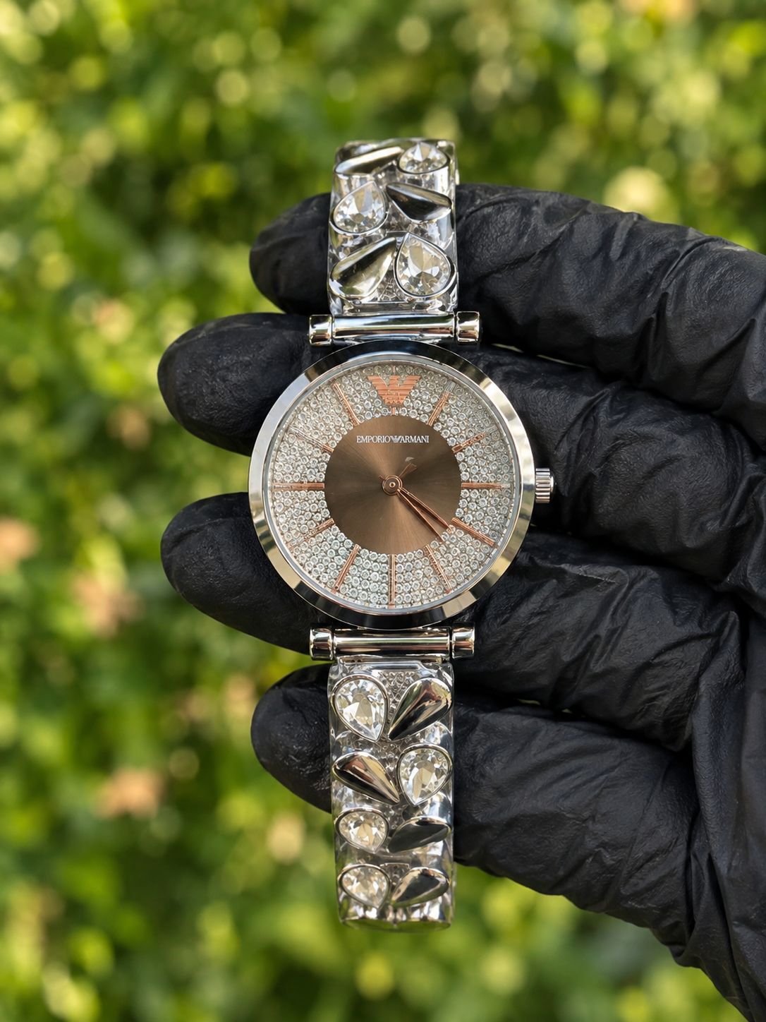 Emporio Armani Ladies Watch – Luxury Crystal Bracelet Watch