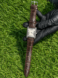 Cartier Style Men’s Watch – Brown Leather Strap & Roman Dial