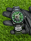 Miler Green Skeleton Watch – Luxury Stainless Steel Watch