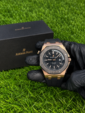 AP Luxury Automatic Watch – Black Dial Rose Gold Sport Design