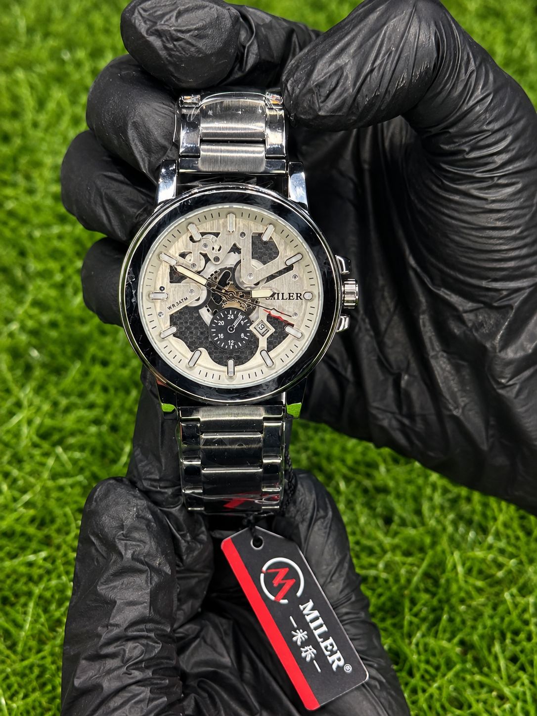 Miler Chrome Skeleton Watch – Premium Luxury Wristwatch