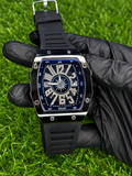 Men’s Black Luxury Watch – Blue Dial Sports Watch