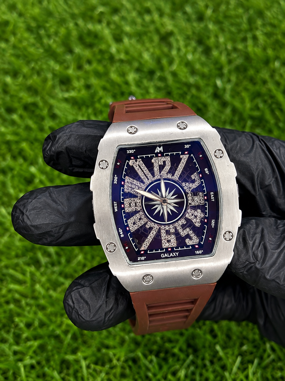 Men’s Black Luxury Watch – Blue Dial Sports Watch
