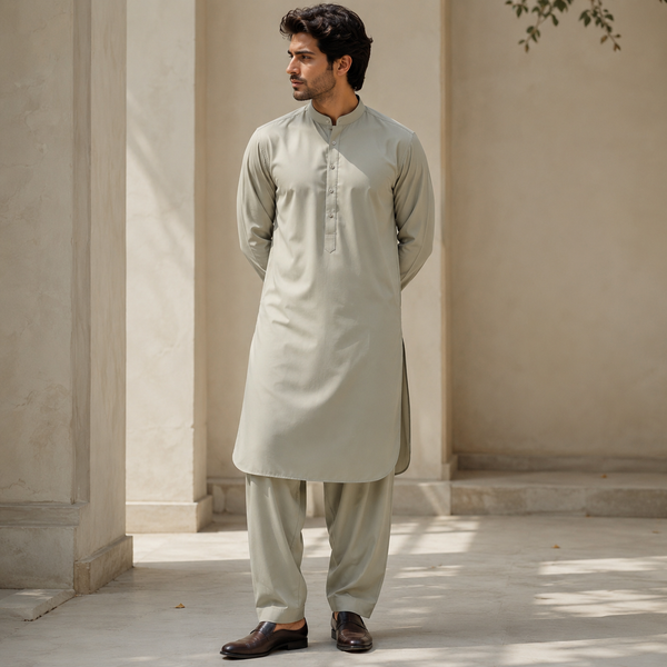 Supreme Wash-N-Wear By Zellora | Light Olive Green