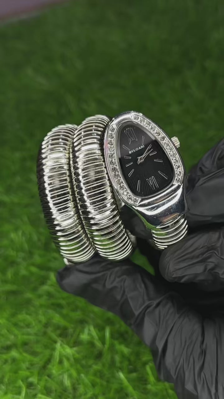 Bvlgari Luxury Ladies Silver Watch – Elegant Women’s Wristwatch