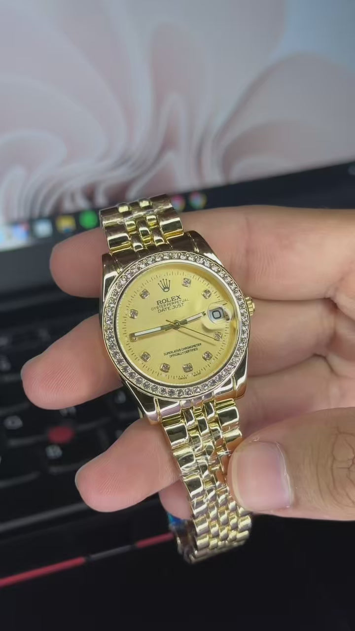 Rolex Ladies Golden Luxury Watch